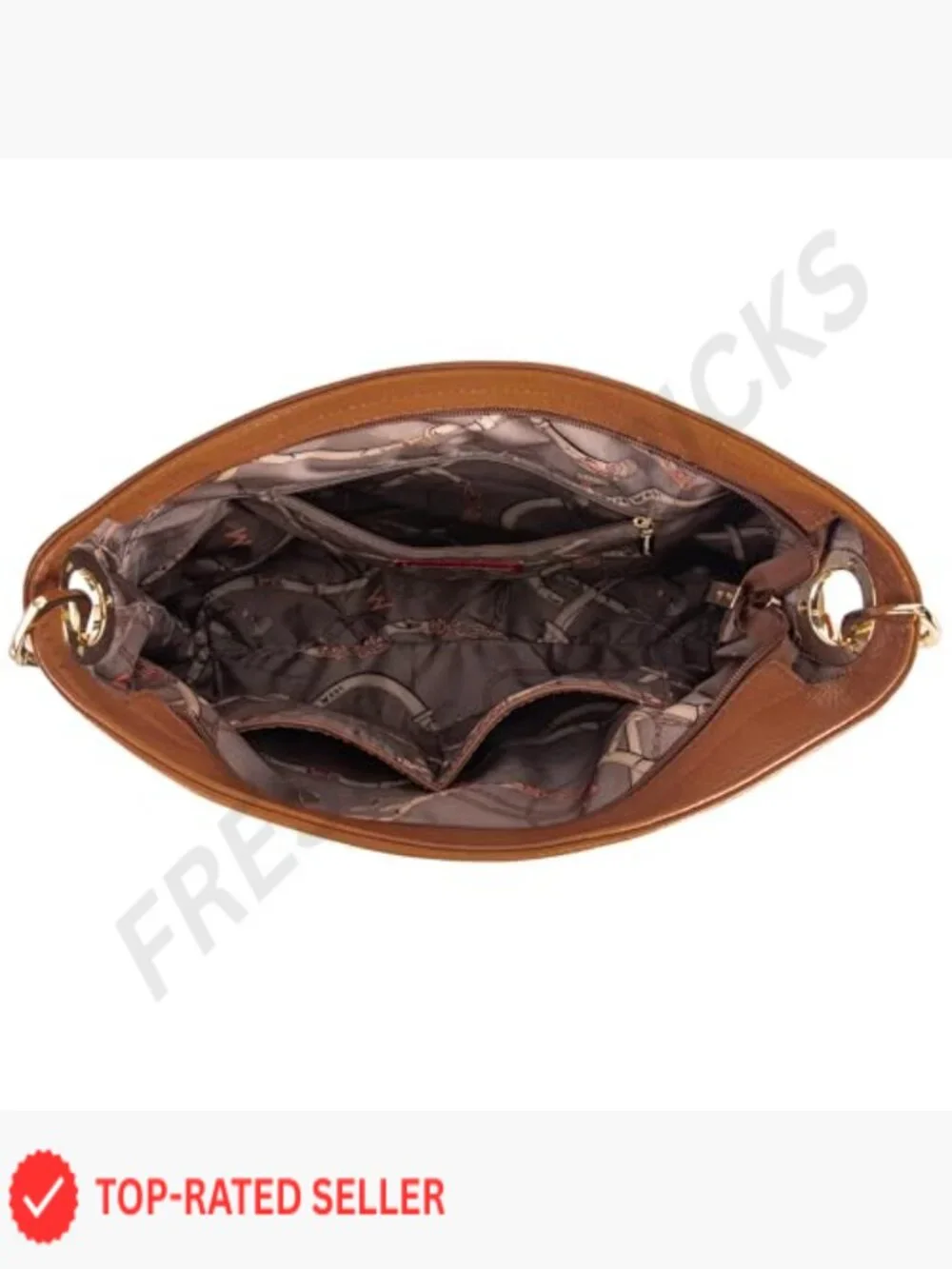 Top Handle Hobo Satchel Shoulder Bag Roomly Compartment Faux Leather